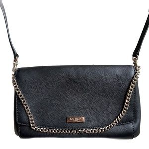 Kate Spade Black Leather Laurel Way Greer Crossbody Bag Purse